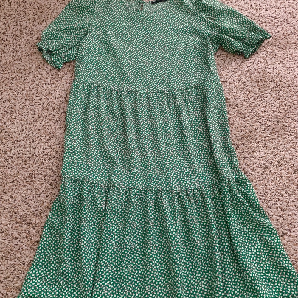 Green Floral Maxi Dress